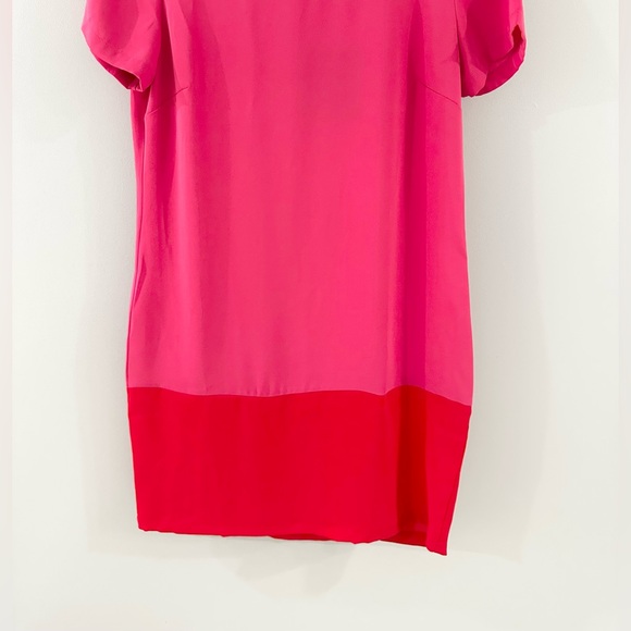 NWT Cynthia Rowley Short Sleeve Colorblock Dress Pink & Red Size 2 - Picture 3 of 5